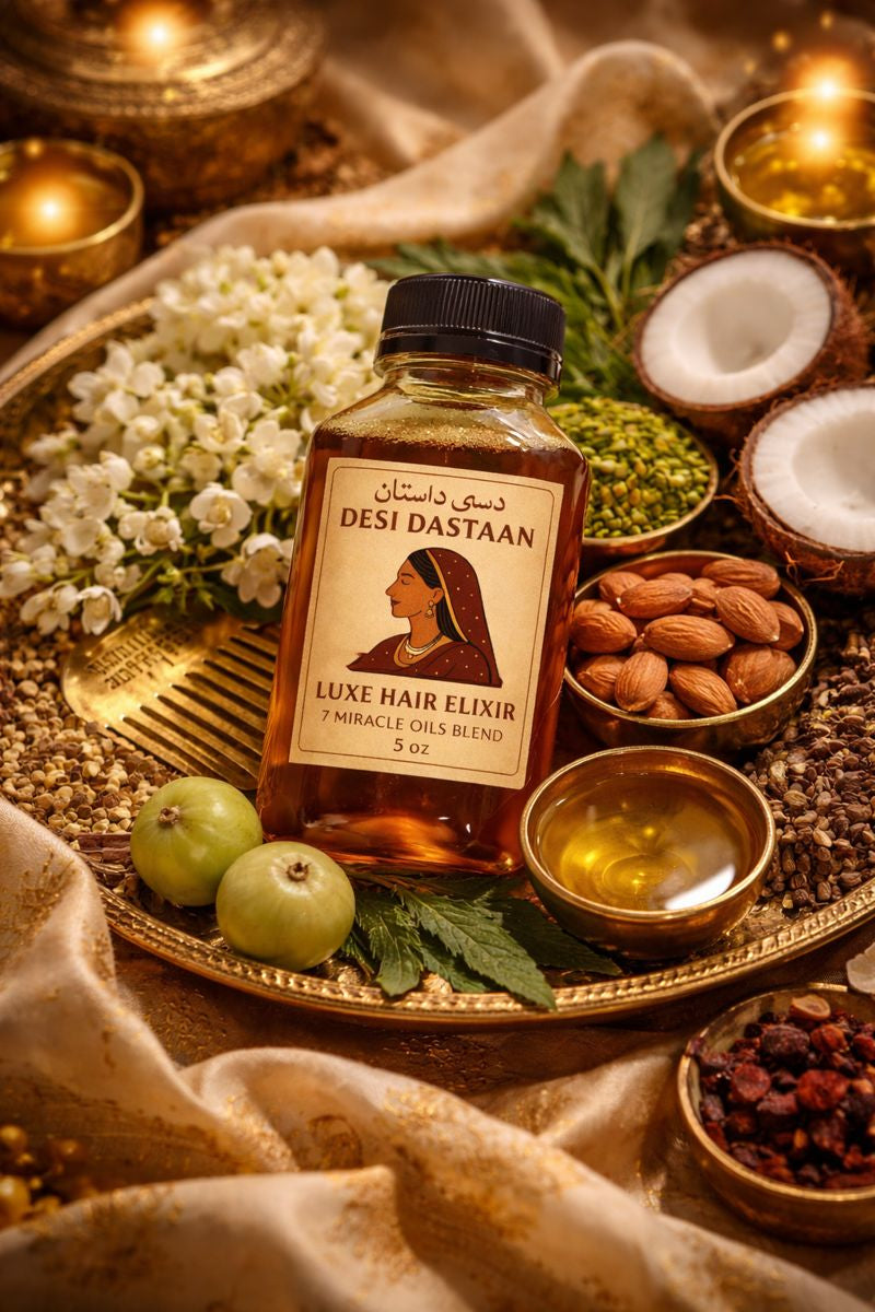 Luxe Hair Elixir – 7 Miracle Oils Blend for Growth & Shine