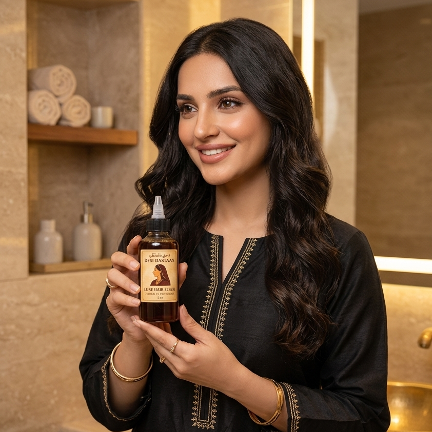 Luxe Hair Elixir – 7 Miracle Oils Blend for Growth & Shine