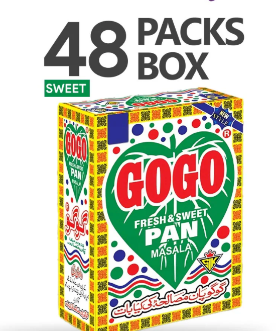 GOGO Fresh & Sweet Pan Masala – 48 Pack Box